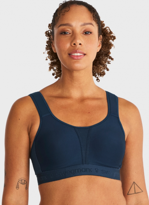 Kimberly Iconic Sports bra, Dress Blue in the group Sports bra at Underwear Sweden AB (100154-6750)