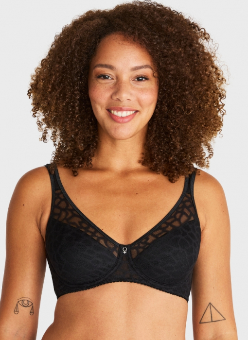 Rita Icon Wired bra, Black in the group Bra / Wired bra at Underwear Sweden AB (100159-9000)