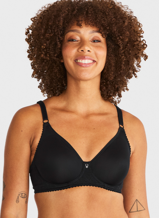 Iris Wire bra, Black in the group Bra / Wired bra at Underwear Sweden AB (100177-9000)