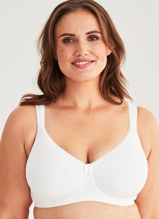 Buy Softline Butterfly Women's Cotton Wire Free Non-Wired Full-Coverage Bra  (RBRSLSMB200102075_White_30b at