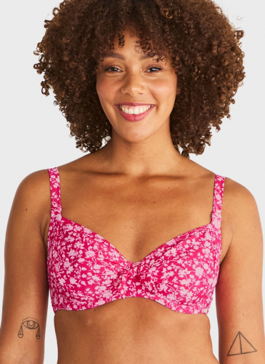 Bahamas Bikini Wire Bra, Pink lady