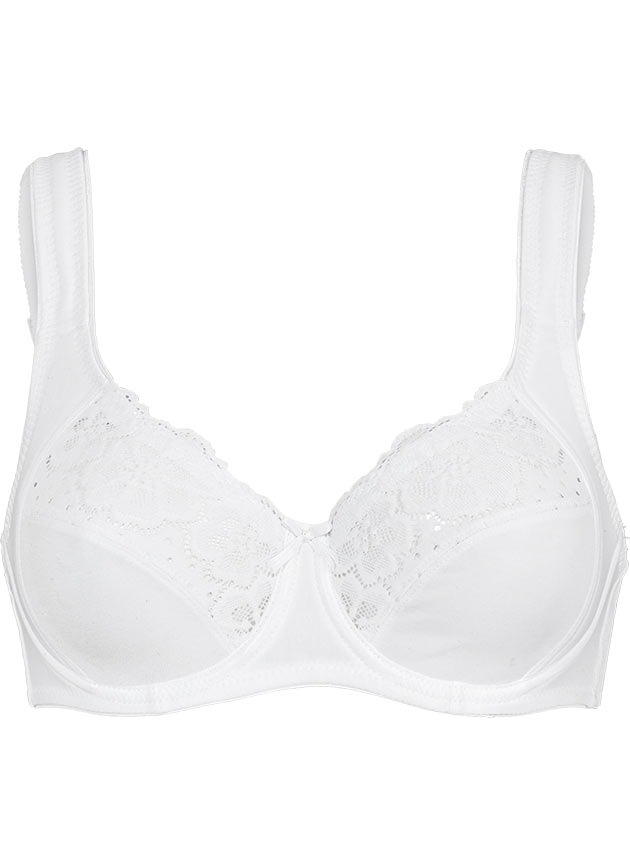 Buy online White Cotton Hosiery Bra from lingerie for Women by Sk