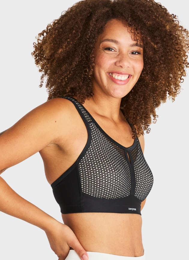 Net Impact Force Sports Bra, Black/Beige