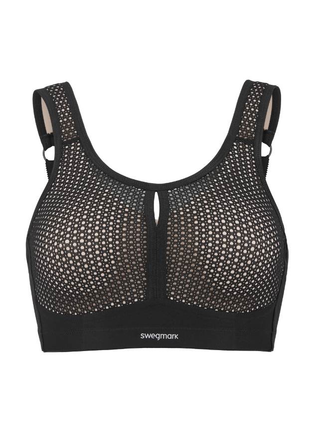 Net Impact Force Sports Bra, Black/Beige