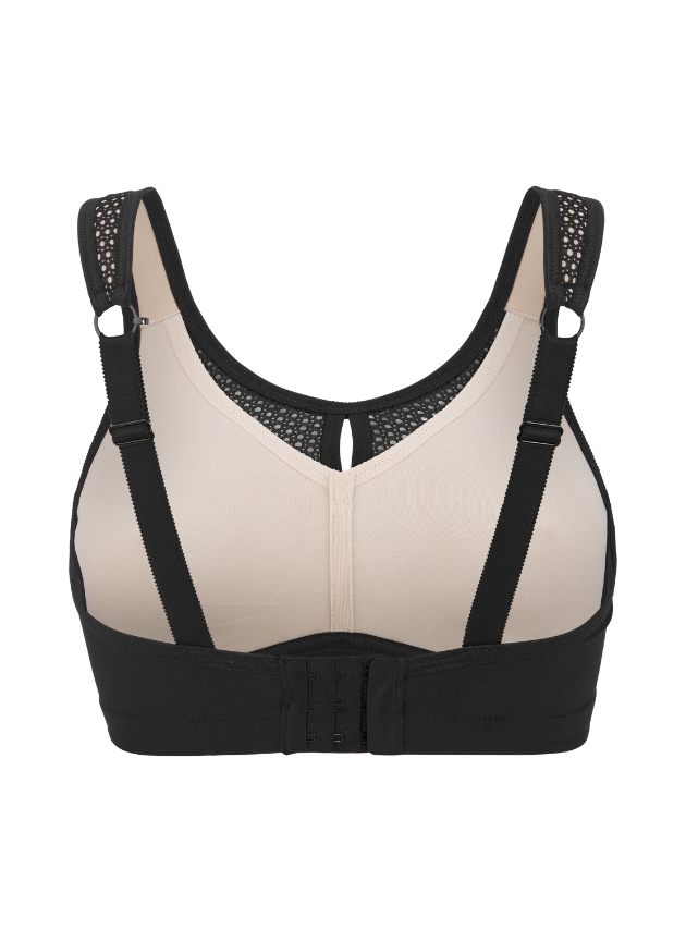 Net Impact Force Sports Bra, Black/Beige