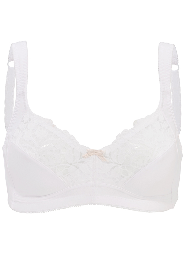 Floral Lace Hook And Eye Front Bra