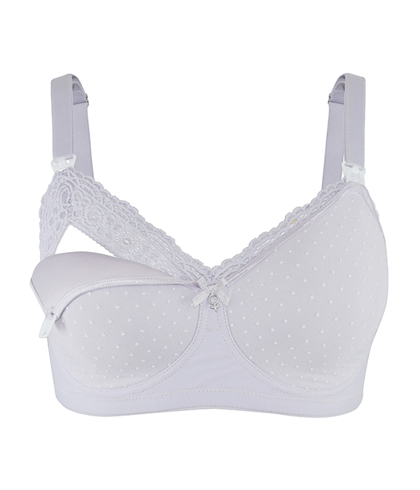 Mama Padded Nursing Bra, White | Swegmark