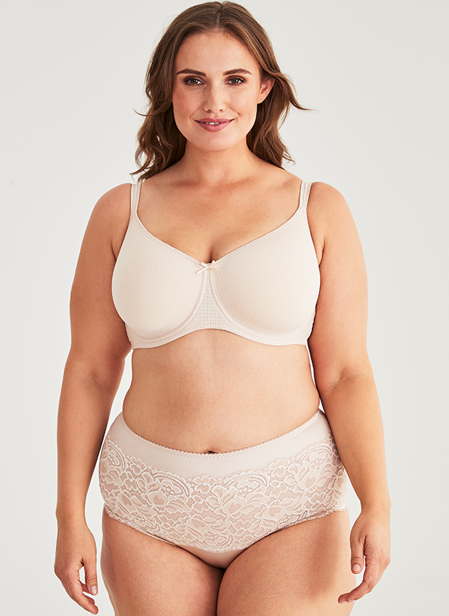Corded Smoothing Bra - Taupe