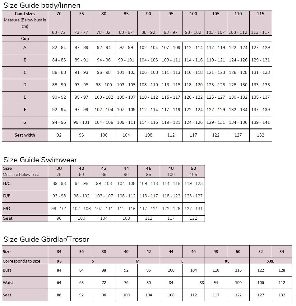 Sizing guide for choosing the correct size bra!  Bra size charts, Correct bra  sizing, Bra fitting guide